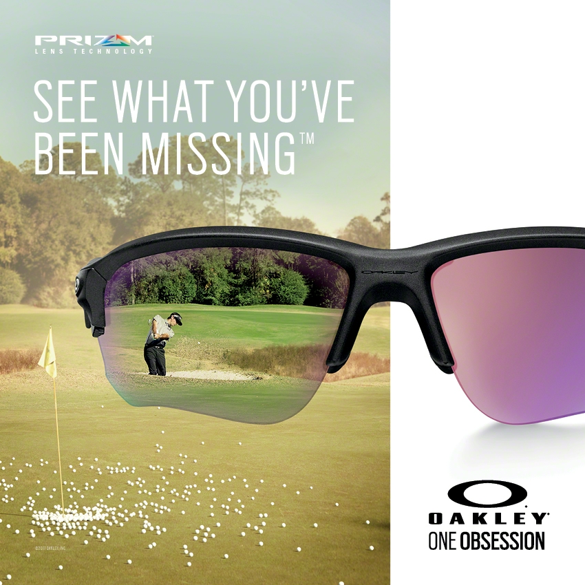 Oakley Prizm Golf, colour enhancement lenses which can improve your read of the green and fairways as well as improve viability during flight. 